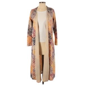 LulaRoe long, multicolored cardigan! Size Small. Like new. Warm and cozy!